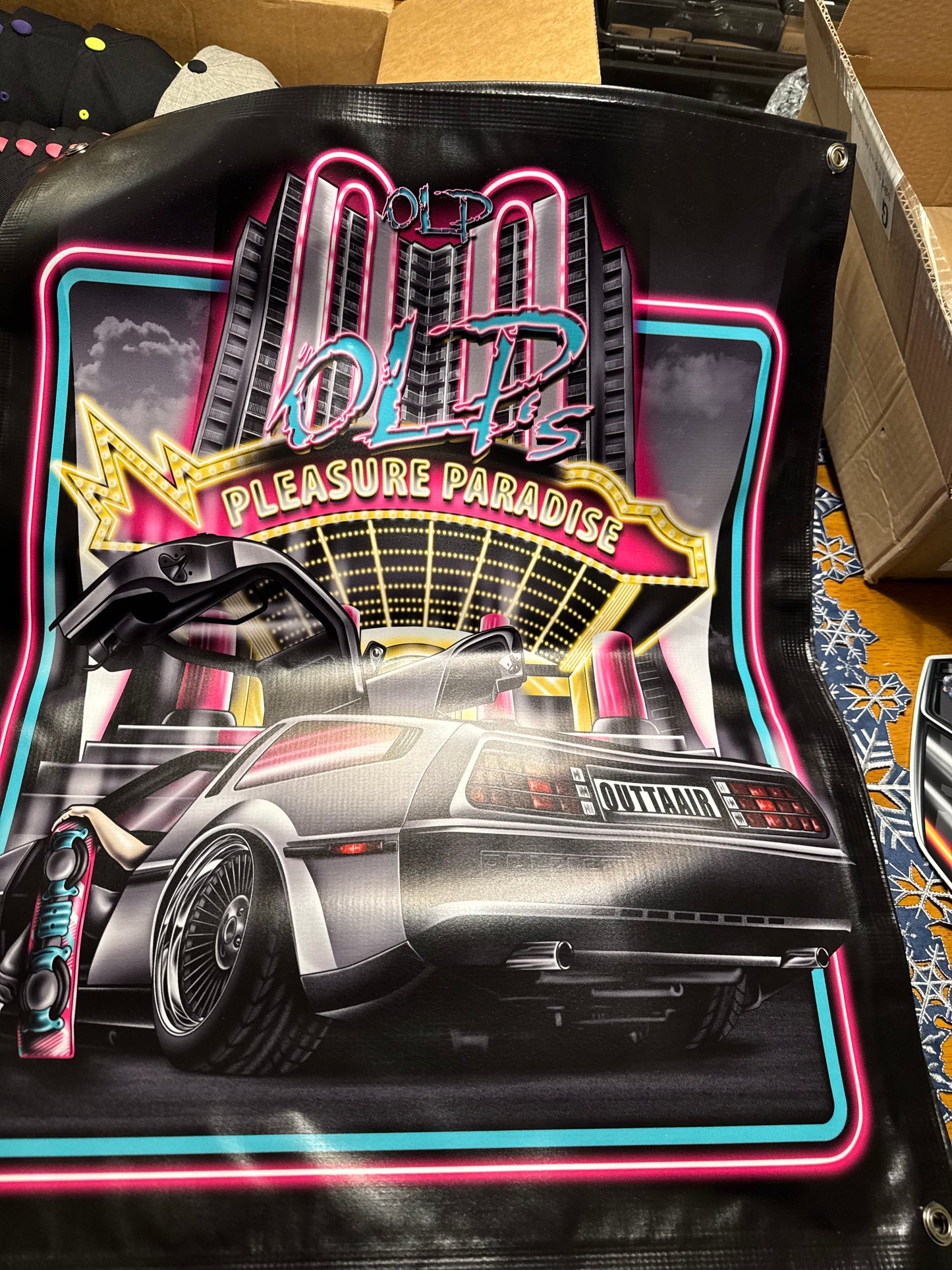 Banner - BTTF Delorean Themed "OUTTAAIR"