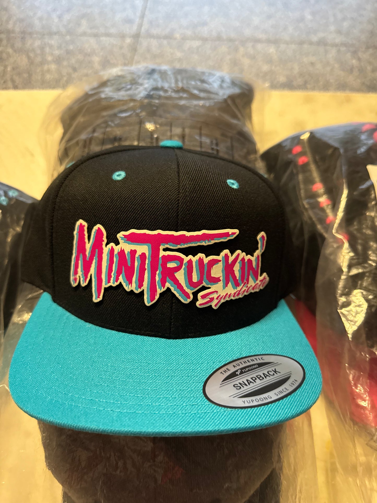 Turquoise Bill - MiniTruckin' Syndicate Patch Hats (Teal Bill)