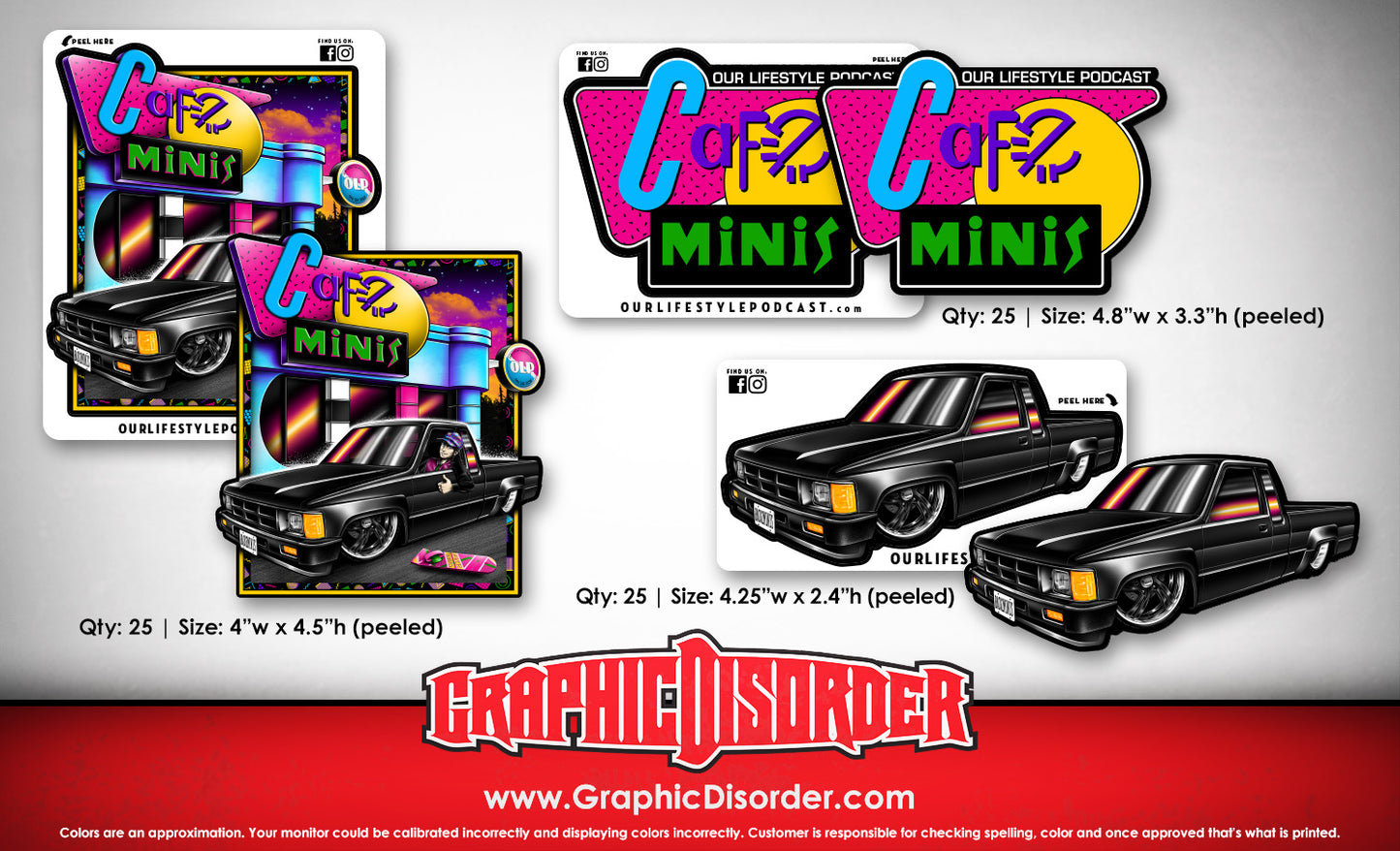 Sticker Pack - BTTF II Themed Toyota XtraCab - If Marty Was A Mini Trucker