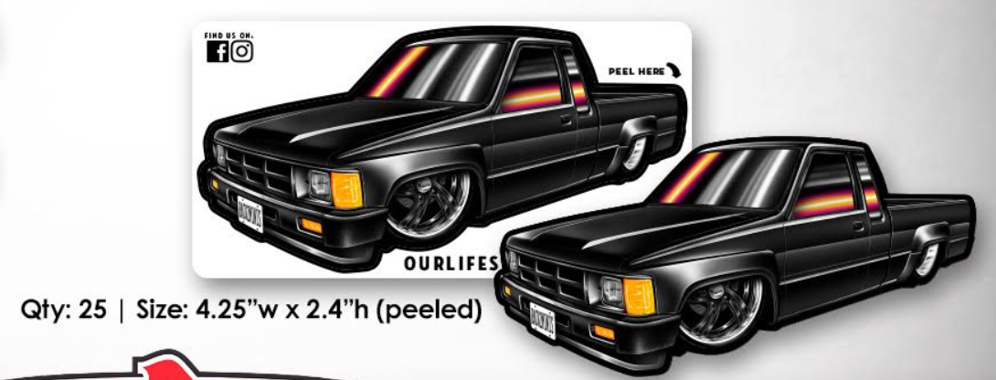 Sticker Pack - BTTF II Themed Toyota XtraCab - If Marty Was A Mini Trucker