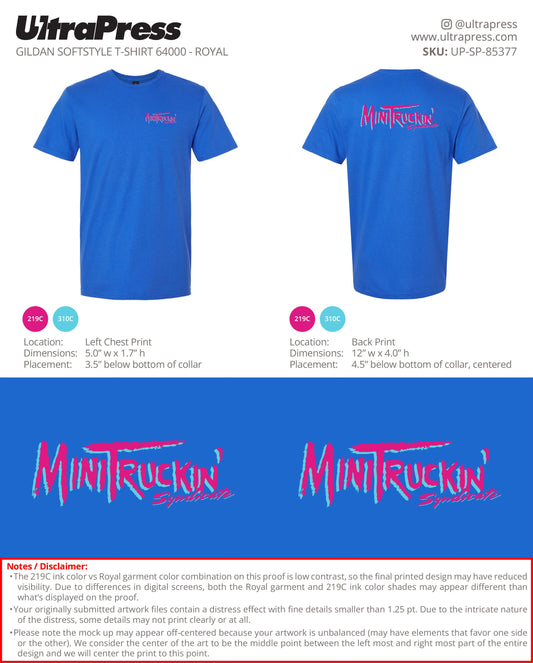 MiniTruckin Blue Super Soft Shirt - Vintage Style